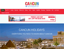 Tablet Screenshot of cancunholidaysinfo.com